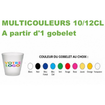 GOBELET REUTILISABLE 10/12CL PERSONNALISE Multicouleurs