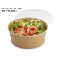 Couvercle froid pour bols carton 500ml & 1000ml noirs