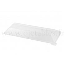 Couvercle pour assiette rectangle en pulpe