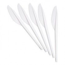 Couverts jetables couteau BLANC  165mm