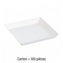 Assiette Cubik fibra 130x130 Biodégradable