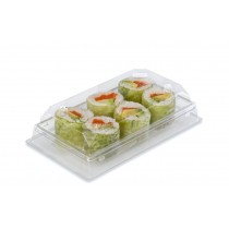 BARQUETTE SUSHIS CRISTAL 115X55 avec couvercle 