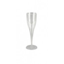 1pc, Flûte À Champagne Jetable, Verres À Vin En Plastique À Rebord  Métallique De 150 Ml /