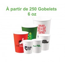 Gobelet carton personnalisé 6oz