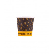 GOBELET CARTON DECOR 12cl - 4oz  100% PAPIER