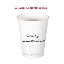 Gobelet carton personnalisé 12oz multicouleurs