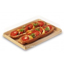 Plateau carton avec couvercle 21x16x4.5 Luxipack