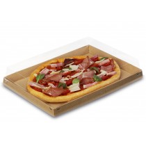 Plateau carton avec couvercle transparent 270x190x50 - LUXIPACK