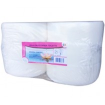 6 rouleaux Maxijumbo 2 plis Blanc micro-gaufré 