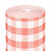 Nappe Vichy rouge 25m non tissé 70g/m² gamme "Like Linen"