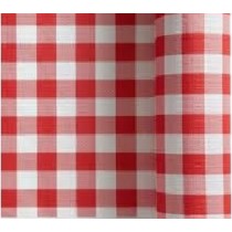 2 ROULEAUX DE NAPPE VICHY ROUGE & BLANC 1M20x50m