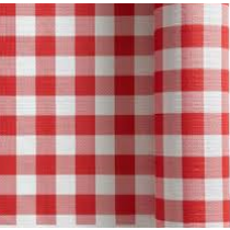 3 ROULEAUX DE NAPPE VICHY ROUGE & BLANC 1m20x25m