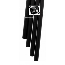 PAILLE Caïpi Noir Ø6x14cm - amidon de Maïs - Personnalisée