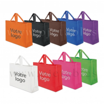Sac tissus non tiss&eacute; 39x11x25cm 100gr/m2 personnalis&eacute; 1 couleur - Couleur du sac au choix 