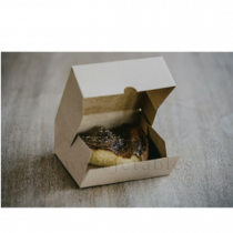 BOITE PATISSIERE BRUNE 14X12X5.5cm