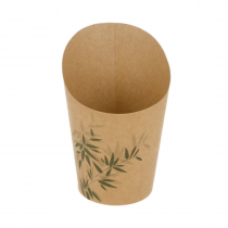 GOBELETS A FRITES OUVERTS 'FEEL GREEN' 9 OZ - 270 ML  &Oslash;7x10,5 CM