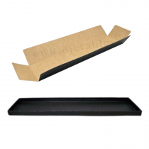 Plateau traiteur cocktail Rigide noir Lux 37x9x1.5cm (avec ou sans couvercle)