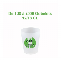 GOBELET REUTILISABLE 12/18CL PERSONNALISE Multicouleurs