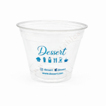 COUPE DESSERT PLASTIQUE 9oz - 260ml personnalis&eacute;e en 1 couleur 