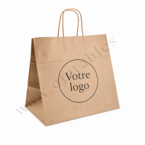 Sac Papier Kraft Personnalis&eacute; 115g/m&sup2; 32x20x31 - 1 ou 2 couleurs