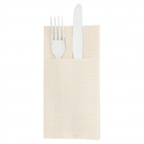 Serviettes kangourou &ldquo;Dry Cotton&rdquo; 55 g/m&sup2; 40x40 cm sable airlaid