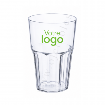 Verre Mojito incassable & r&eacute;utilisable en SAN 40 cl Transparent - personnalis&eacute; en 1 couleur