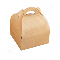BOITE PATISSIERE 10.5X10.5 ELEGANCE POIGNEE kraft
