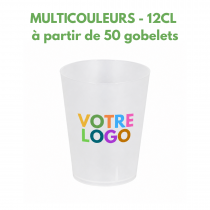 GOBELET REUTILISABLE 12/18CL PERSONNALISE Multicouleurs