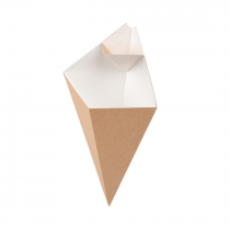 CORNETS AVEC LANGUETTES THEPACK 250 G 16,5x27 CM NATUREL/BLANC CARTON