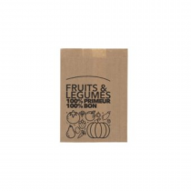 Sac fruits et l&eacute;gumes papier kraft brun 500g - Destockage