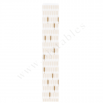 SACHET BAGUETTE 9+4x54 CM BLANC &agrave; MOTIFS