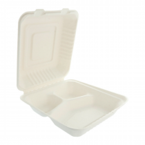 Bo&icirc;te repas Bionic blanche 3 compartiments 20 x 20 x 7,5 cm - 800 ml 