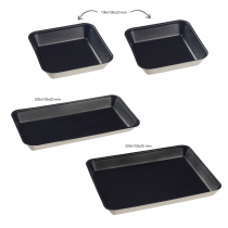 Kit 4 raviers kanopée noirs "AF" en pulpe de canne pour plateau repas 