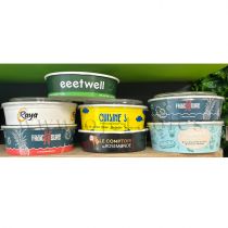 Bol en carton 500/550ml kraft Personnalisé avec couvercle compris