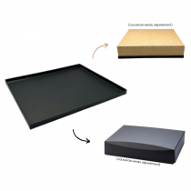 Plateau traiteur cocktail Rigide noir Lux 37x27cm