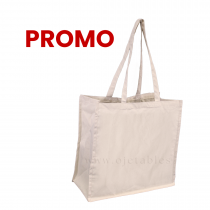 Sac 100% coton bio 37+17x37cm personnalisé en 1 couleur