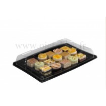 COUVERCLE POUR PLATEAU PLASTIQUE NOIR 35x24x8cm