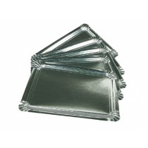 PLATEAU TRAITEUR 28x42cm Rigide Argent