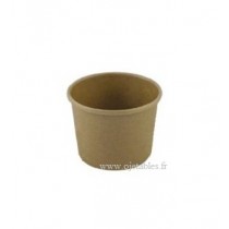 POT A SOUPE EN CARTON BRUN 230ml Ø 90mm