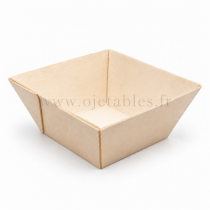 Ravier bois carr&eacute; 290 ml &ndash; 10,5x10,5x4,5 cm