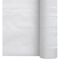 1 ROULEAUX DE NAPPE BLANCHE 1.20X100M DAMASSE