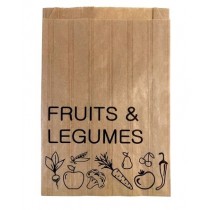 Sac fruits et légumes papier kraft brun -3kg
