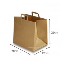Sac Papier Kraft brun 28+17x29cm  
