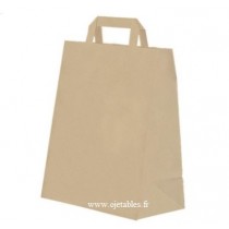 Sac Papier Kraft brun 26+14x32cm 