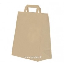 Sac Papier Kraft brun 26+14x29cm 