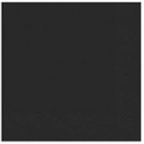  SERVIETTES PAPIER OUATE 2 PLIS NOIR 38x38