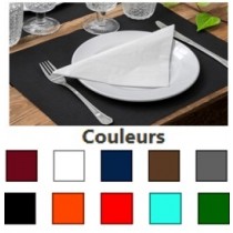 500 SETS DE TABLE REUTILISABLES SPUNBOND 30X40cm- (aspect tissus) - 10 couleurs aux choix