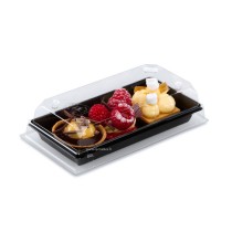 BARQUETTE SUSHIS NOIRE 140X90 avec couvercle