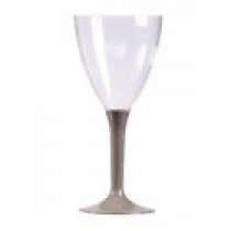 VERRE A VIN PLASTIQUE GRIS ARGENT