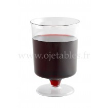 VERRE A PIED PLASTIQUE Réutilisable 16CL